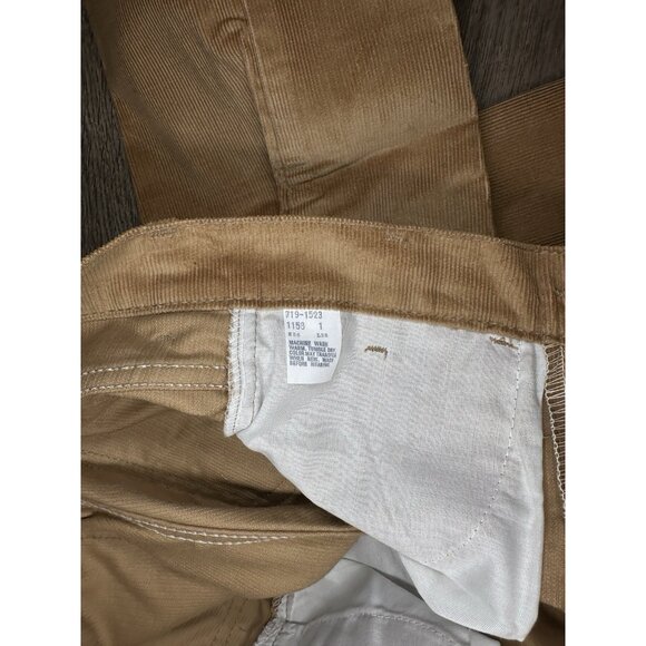 VTG 70's Levi's 719-1523 Corduroy Size 26x28 Student Fit Tan Pants YKK 45 zip - Picture 5 of 7